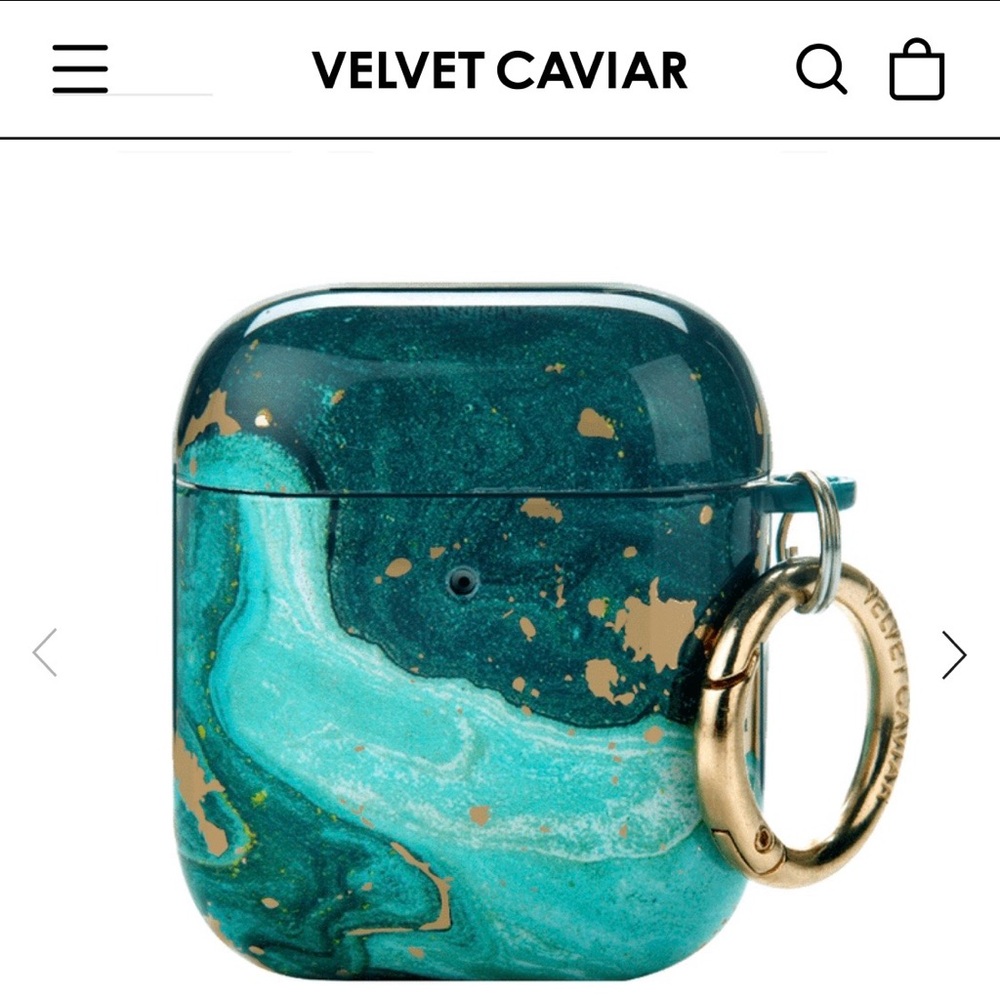 Velvet Caviar Emerald Marble AirPods 4 Case